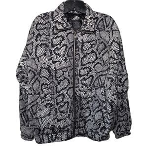 Urban Outfitters Snakeskin Print Zip Jacket Women’s Small Streetwear